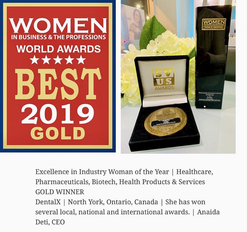 Best 2019 Gold Award for Excellence in Dental Industry